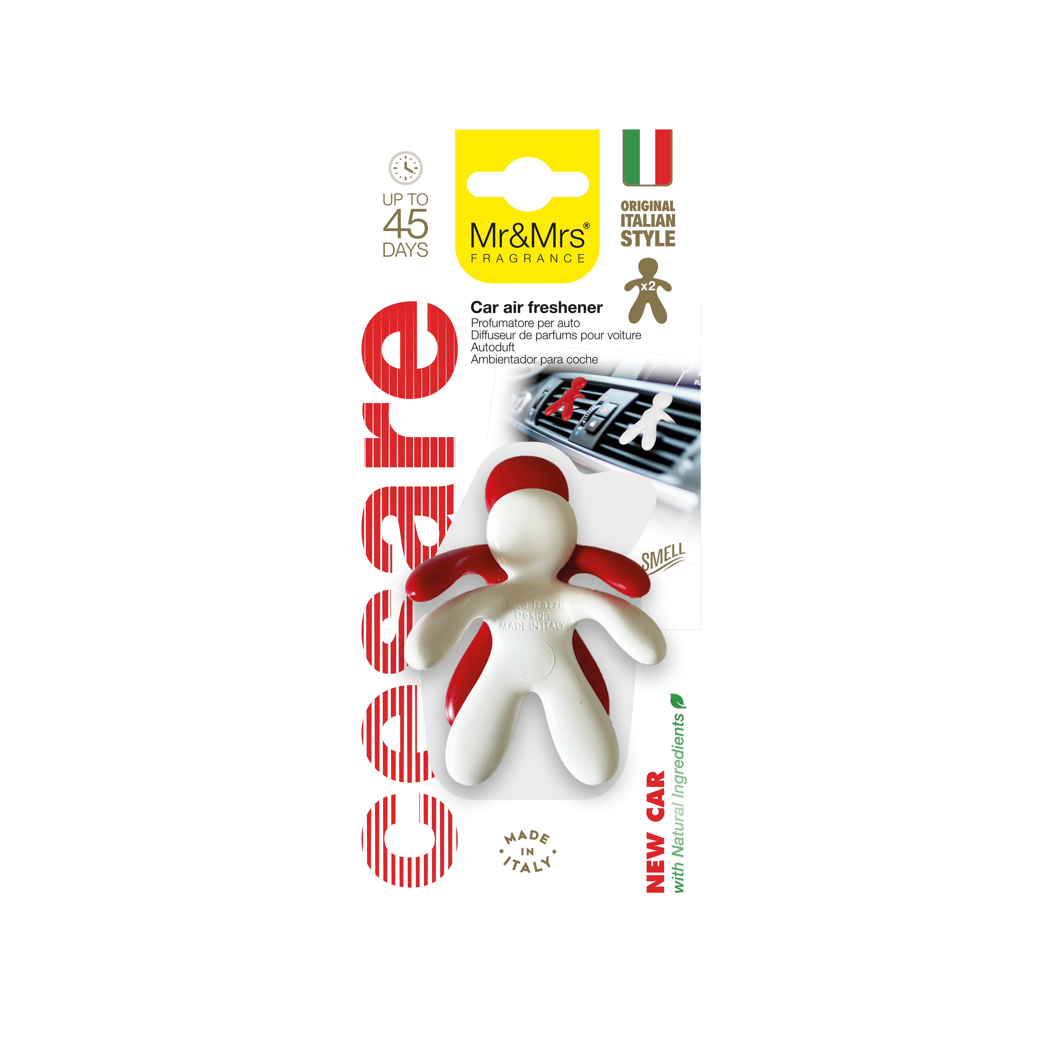 CESARE NATIONAL SPIRIT NEW CAR (White and Red)