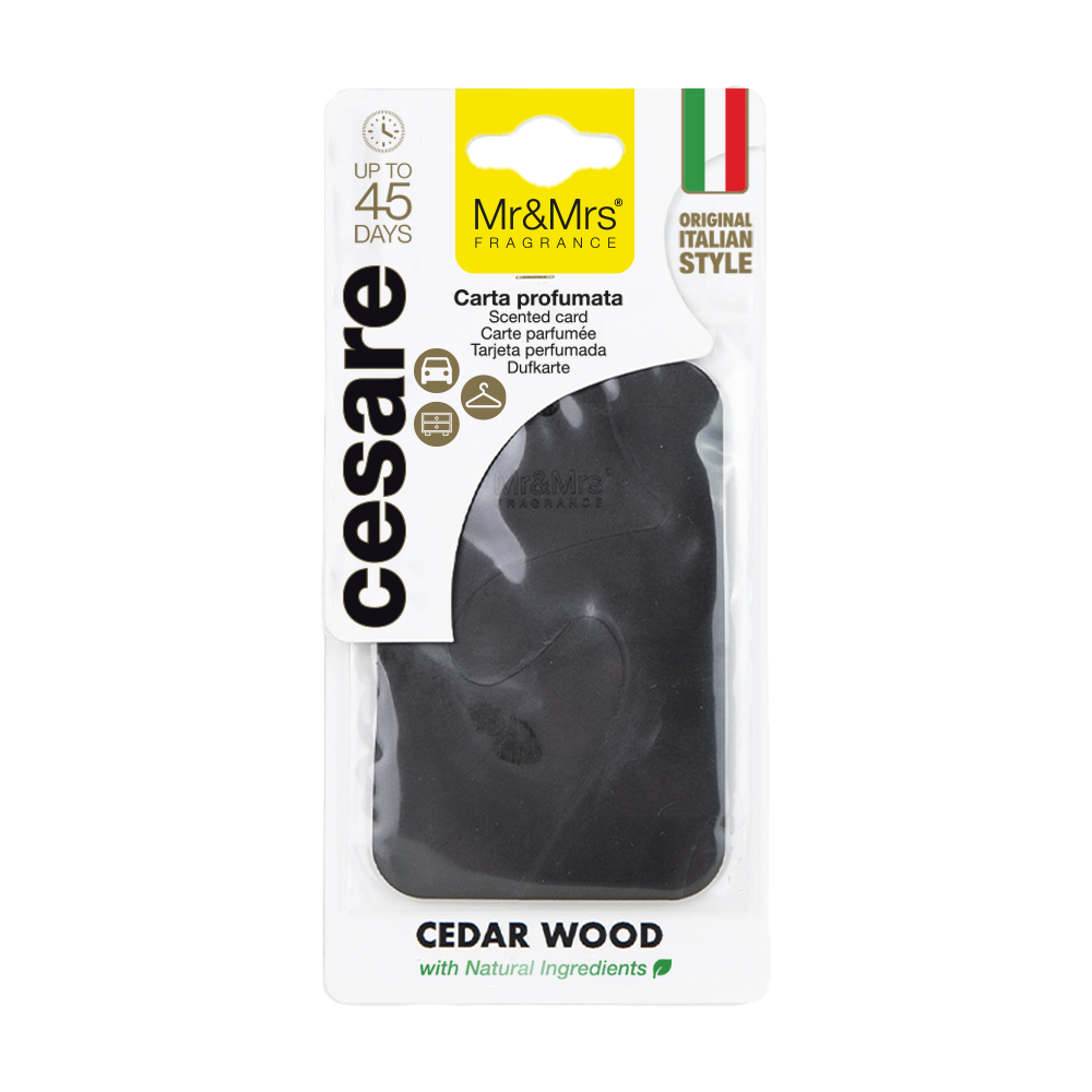 CESARE SCENTED CARD CEDAR WOOD