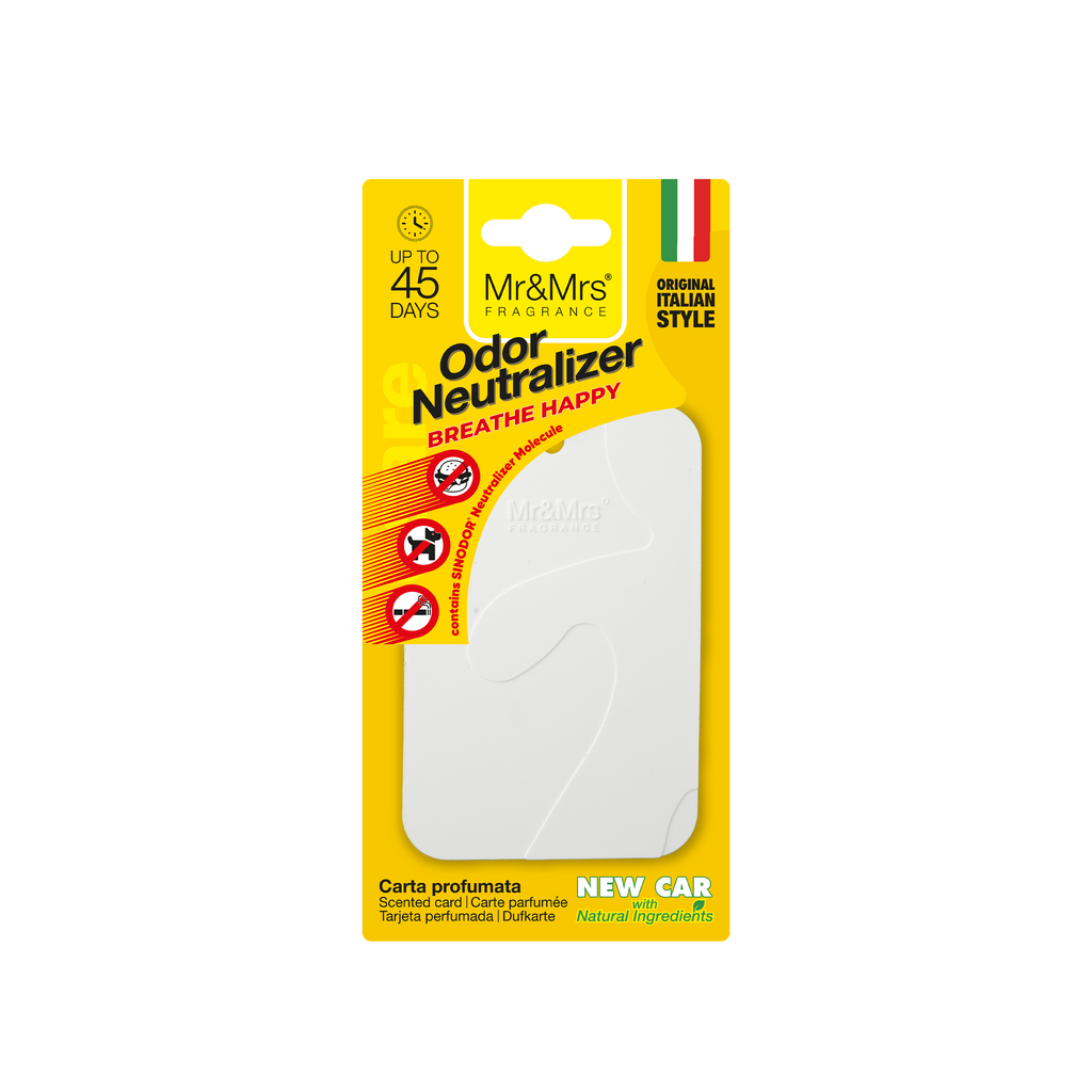 CESARE ODOR NEUTRALIZER SCENTED CARD NEW CAR